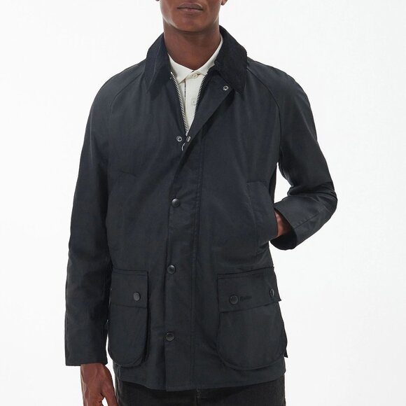Barbour Ashby Waxed Jacket - Black